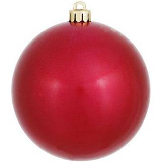 Vickerman Candy Finish Spr?ngsikker julekugledekoration UV-resistent med boret h?tte 4 pr. pose 6"""" vin