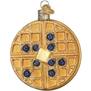 Old World Christmas Waffle Blown Glass 2020 Unikke julepynt til juletræ dekorationer