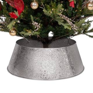 Birdrock Home 4 -Panel Hamret Metal Christmas Tree Collar - Stilfuld ferie Tree Nederdel Alternativ - Holdbar jernkonstruktionsbase -d?kning - Be