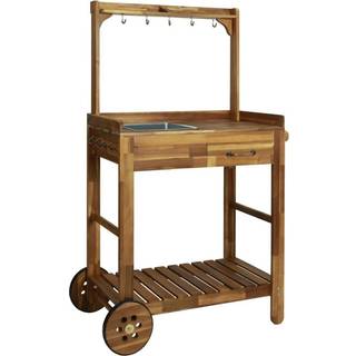 Køkkenvogn Til Haven 92X43,5X41,5 Cm Massivt Akacietræ