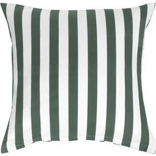 Pudebetræk 60x63 cm - Blødt bomuldssatin - Nordic Stripe - Grønt og hvidt