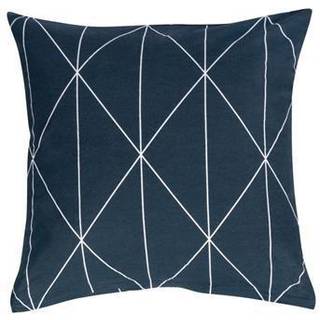 Pudebetræk 60x63 cm - Graphic - Mørkeblå - 100% Bomuld