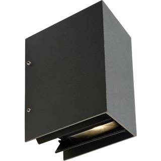 Udendørs LED-væglampe Arcturus, bredde 8 cm, grafit 2 lyskilder IP54