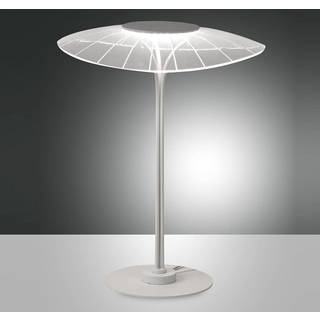 LED-bordlampe Vela, hvid/transparent, 36 cm, akryl, dæmper