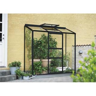 Halls Altan 3 1,33 m2 i sort med 3 mm glas og fundament