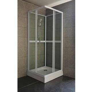 Mikelo Brusekabine 80x205x80cm Venedig Brusekabine Hvid