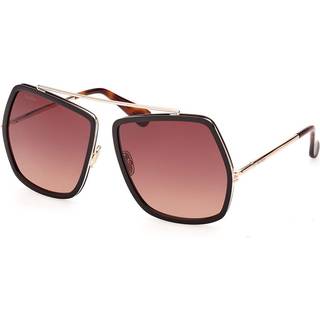 Max Mara Kvinde MM0060 ELSA4 50F Solbriller Metal Brun Brun Geometrisk Normal Skygge