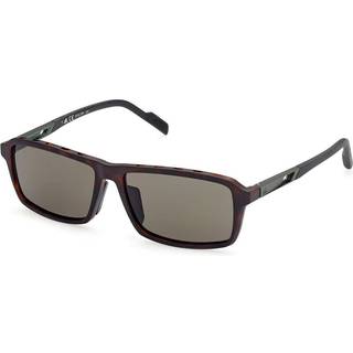 Adidas Sport Mand SP0049 52N Solbriller Injiceret Dark Havana Grøn Firkantet Normal