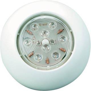 Loftlampe, LED, Ø110 mm, 12 V, med hvidt skær