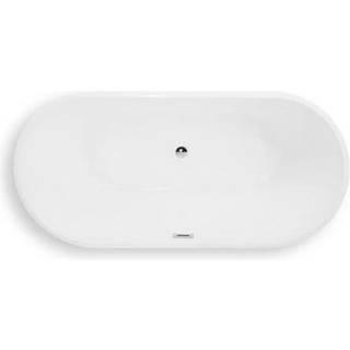 Blue label Badekar 1800 mm mat hvid, fritstående