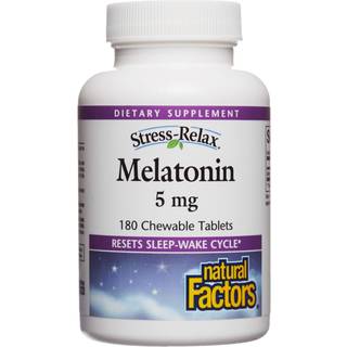 Natural Factors – Melatonin 5 mg Peppermint, 180 tabletter