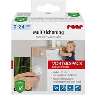 reer 72040 Multisikring, hvid, fordelspakke, 3 stk