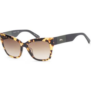 LONGCHAMP Kvinde LO650S 41551 221 Solbriller Acetat Havana Grøn Firkantet Normal Skygge