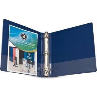 Forretningskilde 16464 Round Ring Binder m/ lommer 2-tommer mørkeblå