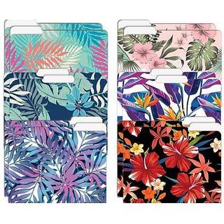 Better Office Products Dekorative filmapper 12 Pack 6 Unikke designs tungv?gt bogstavst?rrelse (9,5 x 11,5 """") med 1/3 sk?ret fane Tropiske bloms