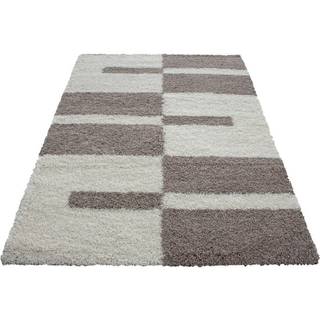 Gala Shaggy tæppe Ternet - Beige - 140x200
