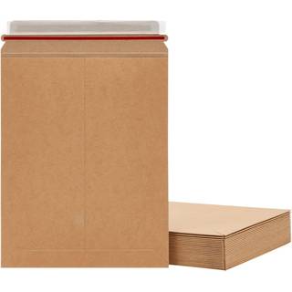 25 Pack Stay Flat Stive Mailers Kraft Paper Material Cardboard Konvolutter til forsendelsesfotos magasiner Tegneserier (9 x 11,5 in)