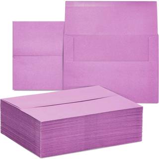 100 Pack Purple konvolutter 5x7 A7 St?rrelse til lyk?nskningskort Mailing af bryllupsinvitationer