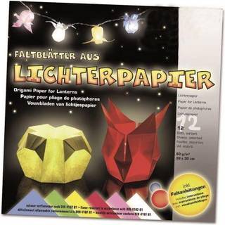 Lyspapir 30x30 cm - 12 ark i standardfarver