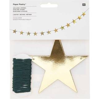 Paper Poetry Girlande Sterne gold 3m - Gold