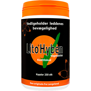 Lito Hyben Vegetabilsk kapsel 500mg - 250 kapsler - DISCOUNT PRIS