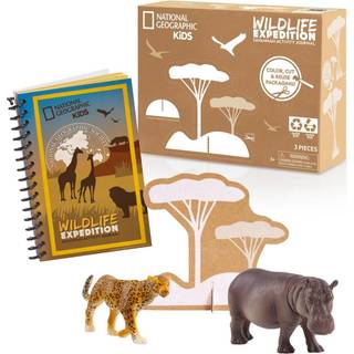 National Geographic Kids Activity Journal Set inkluderer realistiske dyre leget?jsfigurer niveau 1 l?sning fakta bog emballage fra genanvendt mat