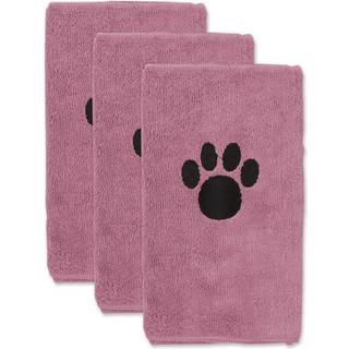 Knogletørt kæledyr plejet håndklædeopsamling absorberende mikrofiber tørring sæt 15x30 broderet rose 3 tælling