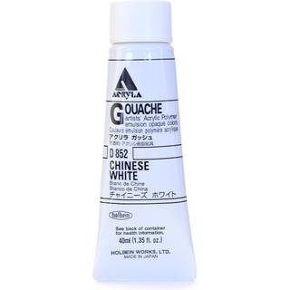 Holbein Acryla Gouache Artists Acryl Polymer Emulsion 40 ml Chinese White (D852)
