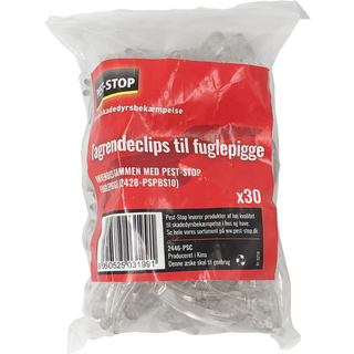 PS Tagrendeclips til fuglepigge 30 stk/pk