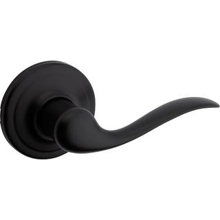 Kwikset Tustin dummy d?rh?ndtag Enkeltsidet h?ndtag til skabe franske dobbeltd?re og pantry mat sort ikke-drejende h?jreh?ndet interi?r push/pull
