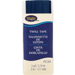 Wrights Navy Twill Tape 1/2 """" X3yd