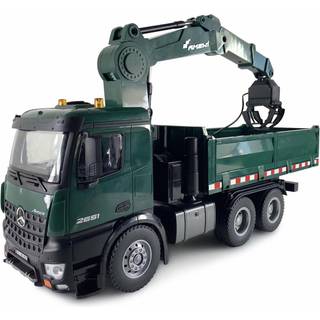 Amewi Mercedes-Benz Arocs Licensed Crane Lorry with Tipper RTR green