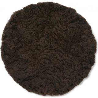 Skinnwille, Curly Siddehynde ø34 cm Brown mellange
