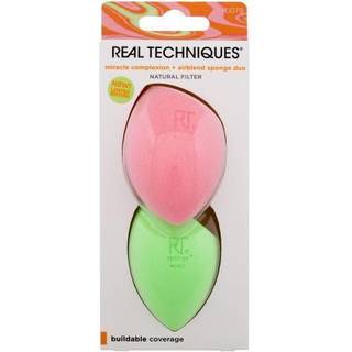 Real Techniques Svampe Sponge Sets Miracle Sponge Duo Complextion Sponge + Airblend Sponge 2 Stk. (56,00 kr / 1 stk.) - 2 Stk.