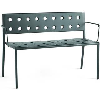 Hay Balcony Dining Bench W. Arm - Desert green