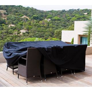 Cane-line Cover 2: spisebord Sort 280 x 150 x 100 cm