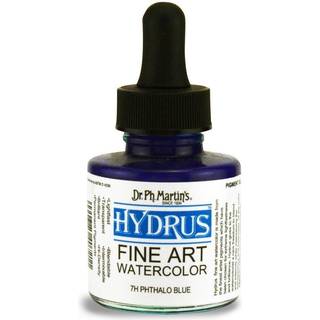 Dr. Ph. Martins Hydrus Fine Art (7H) akvarelflaske 1 oz Phthalo Blue
