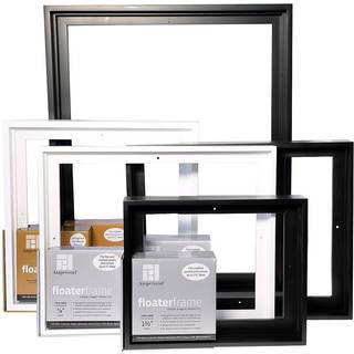 Ampersand floaterframe readymade ramme til flad og 7/8 """" dybt tr?panel og l?rredskunstmalerier udskrifter og mere 11 """" x14 """" ahorn tynd