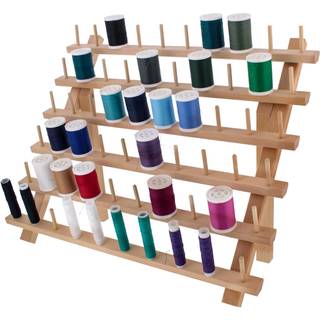 US Art Supply Premium Beechwood 60-Spool Sying Embroidery Thread Rack