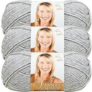 (3 pakke) Lion Brand Yarn Vanna's Choice Yarn Silver Heather