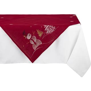 DII broderet feriebord d? Cor Collection Christmas Collection Snowman Bord Topper 40x40