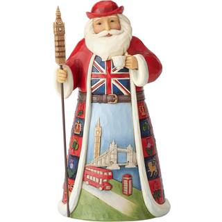 Enesco Jim Shore Heartwood Creek British Santa Around World Figurine 7 """" Multicolor 2 Count