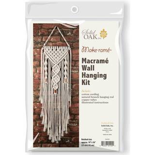 Solid Oak Macram? Wall Hanger Kit - Double Twist Original version