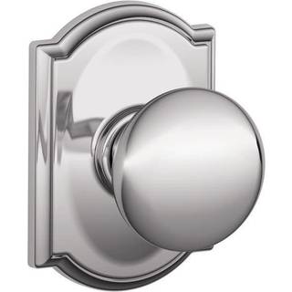 Schlage F10 Ply 625 Cam Camelot Collection Plymouth Passage Knap Bright Chrome