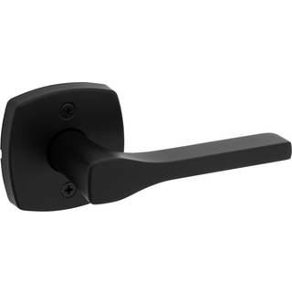 Kwikset Tripoli Lever dummy d?rh?ndtag Enkeltsidet h?ndtag til skabe franske dobbeltd?re og pantry mat sort ikke-drejende reversibelt interi?r pu