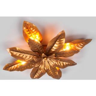 Fleuria loftlampe i metal, antik guld