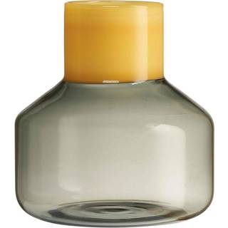 Design Letters Generous vase medium Ø13 cm Milky yellow/Smoke