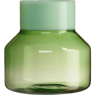 Design Letters Generous vase large Ø16,5 cm Milky green/Green