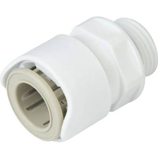 Adapter Whale Adaptor, plast, Whale Quick Connect 15 mm (WS15) (indvendig) til 3/8" G (BSP) (udvendig), hvid, 100-pak