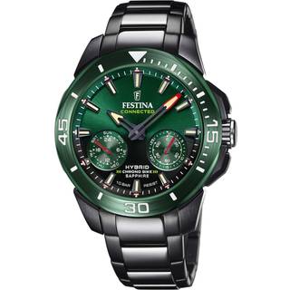 Crono Bike Connected 20646 Herreur, Sort/Grøn, 47 mm